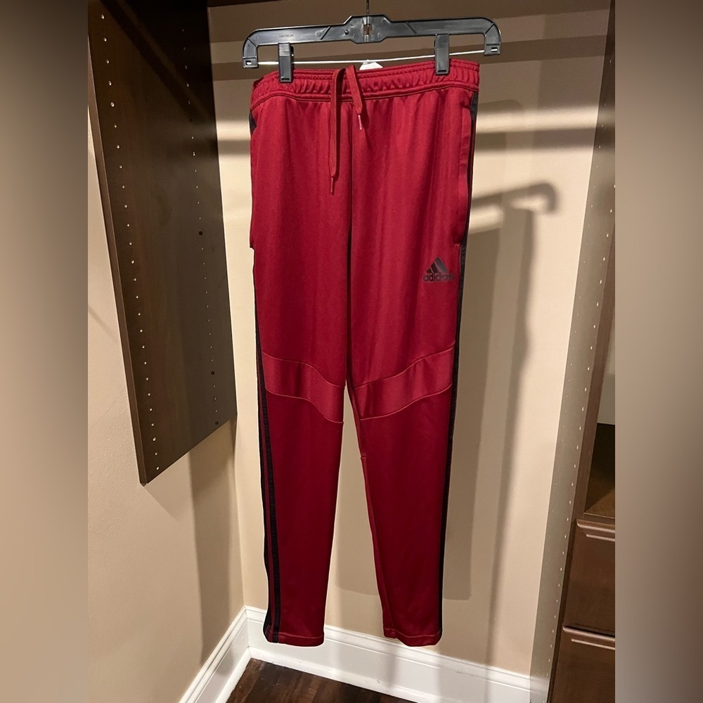 Adidas Red Joggers with Sleek Silhouette/ Boys